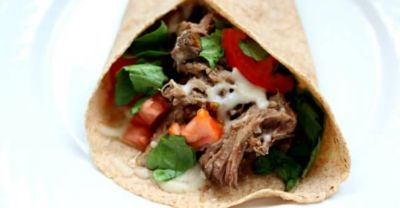 Slow Cooker French Dip Tacos - 365 Days of Slow Cooking - Dump and Go Dinner