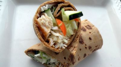 Lighter Thai Inspired Chicken Wraps - Lunch Version