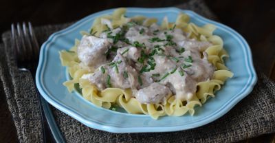 Creamy Slow Cooker Beef Stroganoff - Lunch