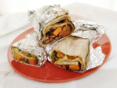 Grilled Veggie and Bean Burritos