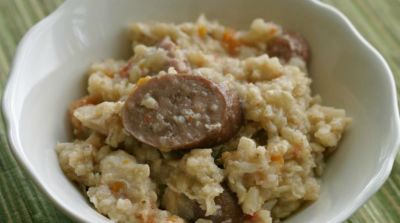 Instant Pot Healthier Spanish Rice with Chicken and Sausage - Dump and Go Dinner