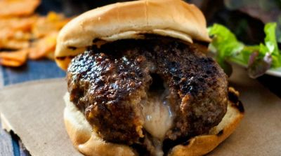 Pepper Jack Stuffed Dorito Burgers - Dump and Go Dinner