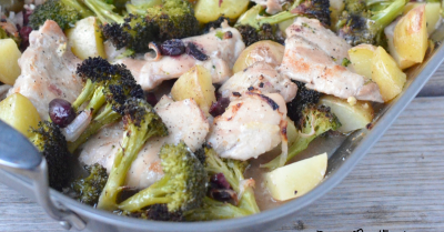 Sheet Pan Greek Chicken Lemonato - Dump and Go Dinner