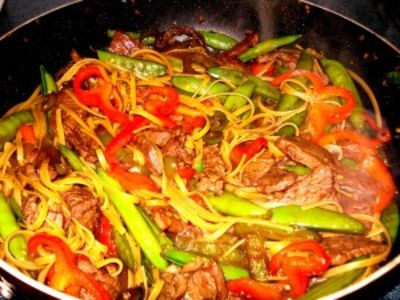 Sweet and Spicy Beef and Noodles