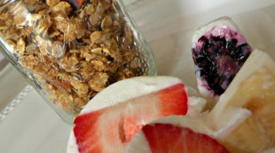 Yogurt Covered Fruit and Granola