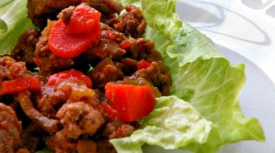 Buffalo Wing Turkey Lettuce Wraps - Lunch Version