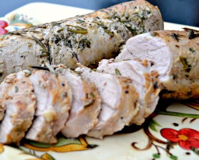 Garlic Herb Crusted Pork Tenderloin - Dump and Go Dinner