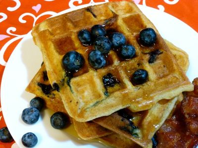 Gluten Free Blueberry Waffles