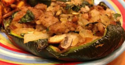 Sweet and Spicy Sausage Stuffed Peppers