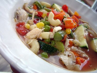 Healthy Vegetable Minestrone Soup - Lunch Version