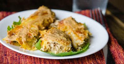 Chicken Enchiladas with Pumpkin Cream Sauce