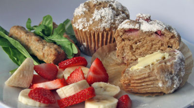 Strawberry Crumb Muffins