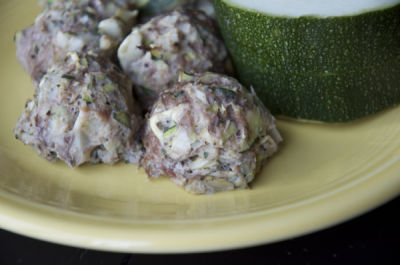 Fresh from the Garden Zucchini Meatballs - Lunch Version