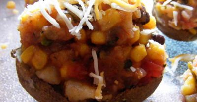 Black Bean and Corn-Stuffed Potatoes - Lunch Version