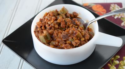 Lentil and Okra Curry - Lunch Version