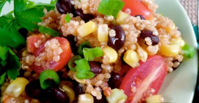 Gluten Free Dairy Free Santa Fe-Style Quinoa Salad - Lunch Version