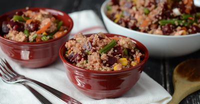 Quinoa Beet Salad - Vegetarian Lunch Version