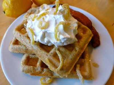 Gluten Free Dairy Free Lemon Poppy Seed Waffles