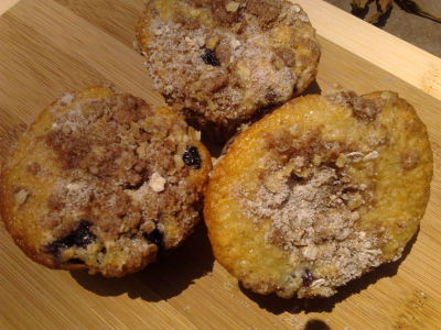 Blueberry Muffins with Crumb Topping