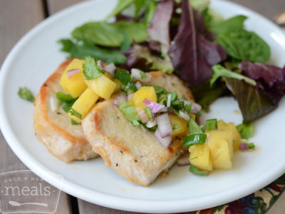 Healthier Pork Chops with Pineapple Salsa - Ready to Eat Dinner