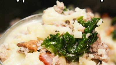 Slow Cooker Low Carb Zuppa Toscana Soup - Recipes That Crock - Lunch Version