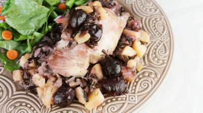 Instant Pot Low Histamine Cherry Wild Rice Chicken - Dump and Go Dinner