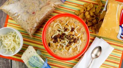 Slow Cooker Jalapeno Popper Chicken Chili - Ready to Eat Dinner