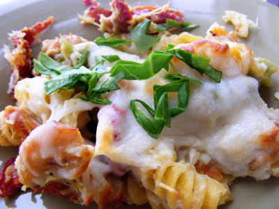 Baked Chicken and Artichoke Penne with Sundried Tomatoes