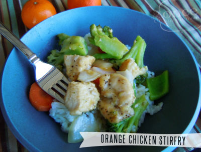 Orange Chicken and Vegetable Stir Fry - Lunch Version