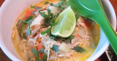 Instant Pot Curried Coconut Chicken Soup - Lunch