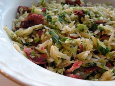 Bacon and Brussels Sprouts Orzo - Ready to Eat Dinner