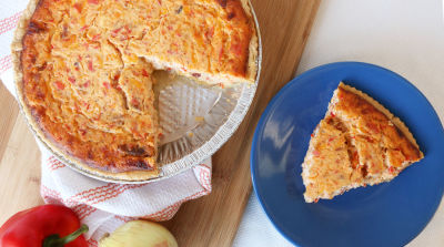 Bacon Cheddar Eggless Quiche