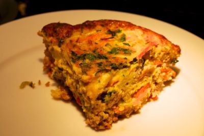 Curried Ground Pork and Broccoli Slaw Frittata - Dump and Go Dinner