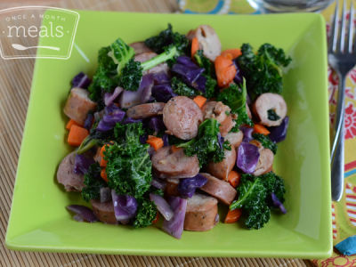 Chicken Sausage Stir Fry - Lunch Version