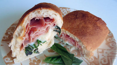 Ham and Mozzarella Stromboli - Lunch Version