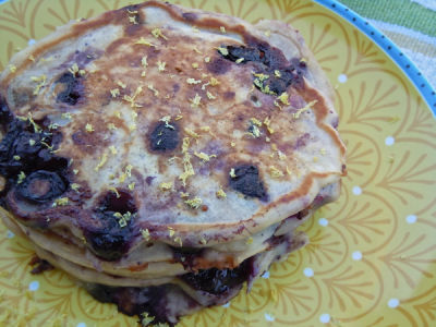 Lightened Up: Blueberry Lemon Pancakes