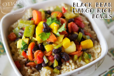 Black Bean Mango Rice Bowl - Lunch Version