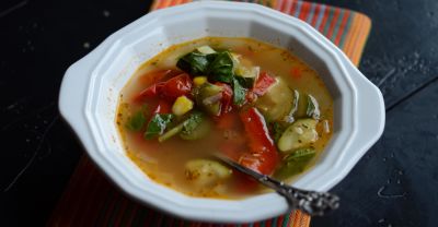 Better Than the Freezer Aisle: Copycat Smart Ones Fire Roasted Vegetable Soup - Lunch Version