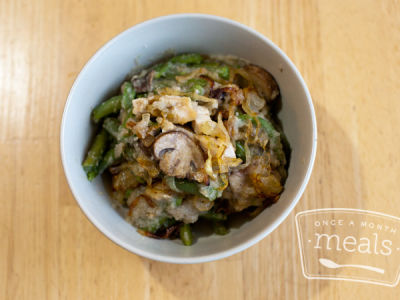 Paleo Green Bean Casserole with Turkey