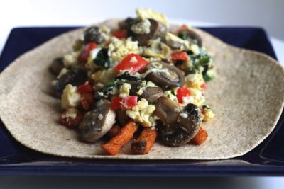 Sweet Potato Veggie Breakfast Wraps