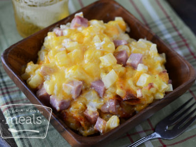 Cheesy Potatoes and Ham - Dump and Go Dinner