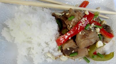 Slow Cooker Cashew Pork - Dump and Go Dinner