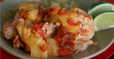 Pineapple Salsa Chicken Bake - Lunch Version