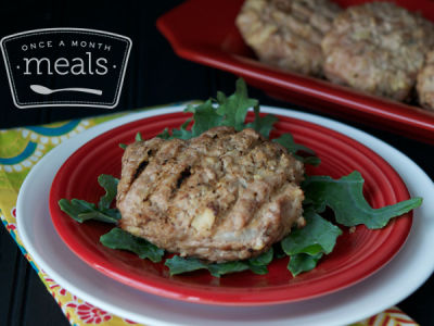 Juicy Apple Turkey Burgers - Lunch Version