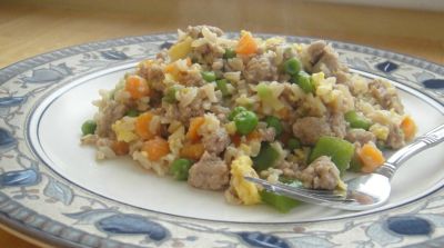 Turkey "Fried" Rice - Lunch Version