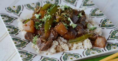 Instant Pot Pineapple Beef Teriyaki - Lunch