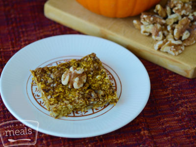 Vegan Pumpkin Walnut Oatmeal Bars