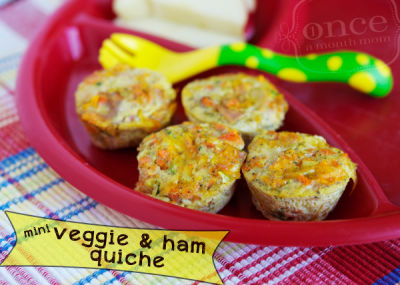 Mini Veggie and Ham Quiches - Lunch Version