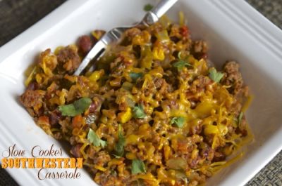 Slow Cooker Southwestern Casserole - Dump and Go Dinner