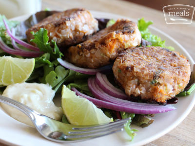 Coconut Crusted Tuna Cakes - Lunch Version